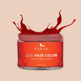 CHERRY RED SEMI PERMANENT HAIR COLOR + BLEACHING KIT (NO AMMONIA AND NO PARABEN)