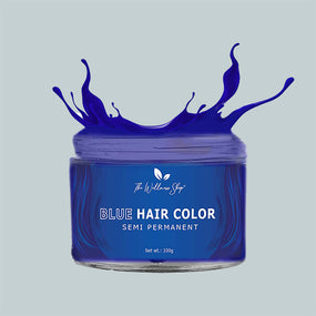 ELECTRIC BLUE SEMI PERMANENT HAIR COLOR + BLEACHING KIT (NO AMMONIA AND NO PARABEN)