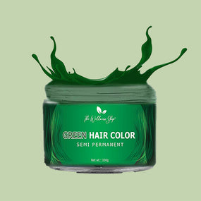 POP GREEN SEMI PERMANENT HAIR COLOR + BLEACHING KIT (NO AMMONIA AND NO PARABEN)